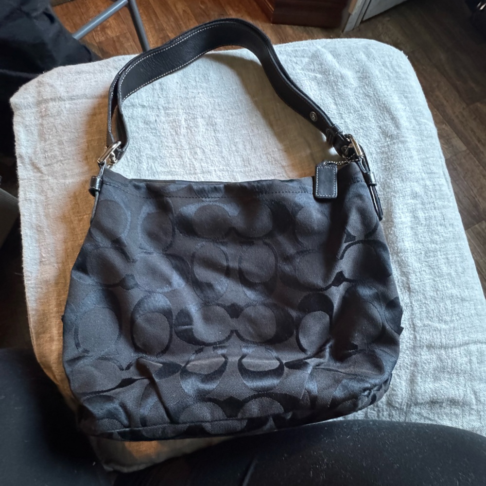 Coach Black Signature Shoulder Bag